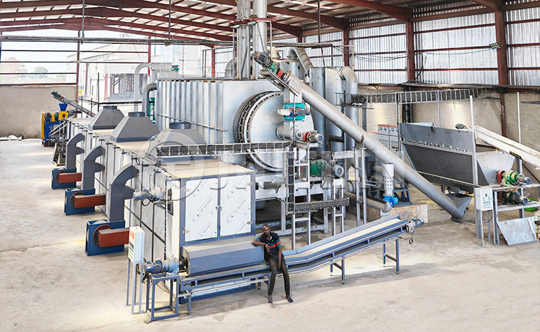 Nigeria Rice Husk Charcoal Briquetting Production Line Site