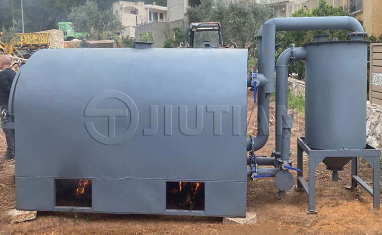 Israel Wood Log Horizontal Carbonization Machine