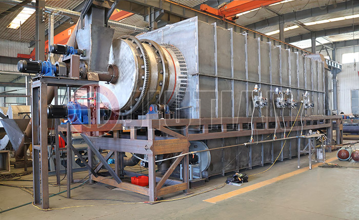 What materials can be carbonized in a continuous carbonization furnace