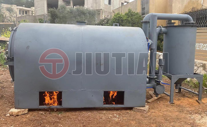 Three major advantages of horizontal hemp straw carbonization furnace