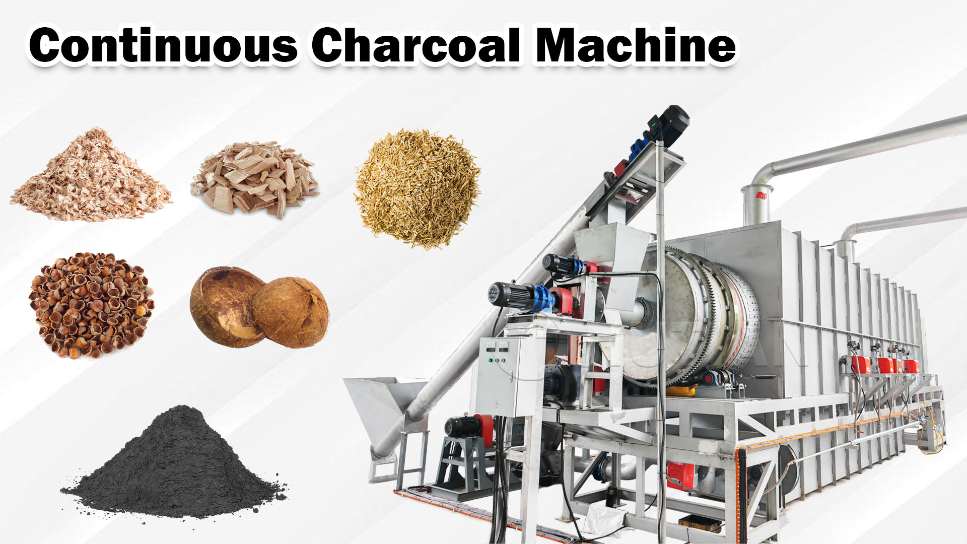 Circular ecological design of charcoal production line