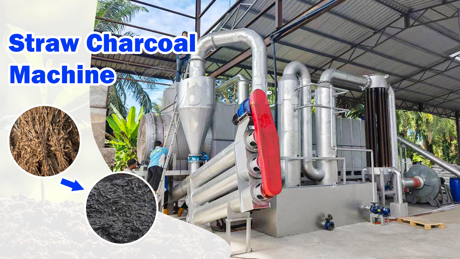 How to Easily Produce High-Quality Straw Charcoal with a Carbonizer