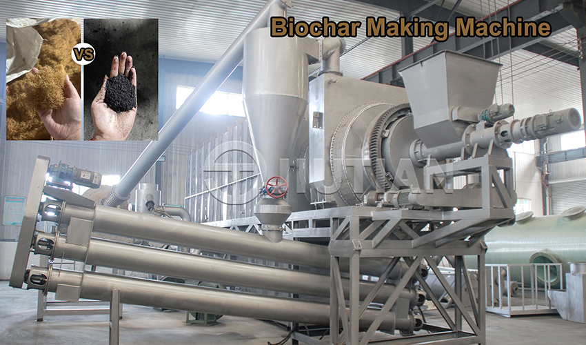 What conditions are required for EFB fiber to produce charcoal?