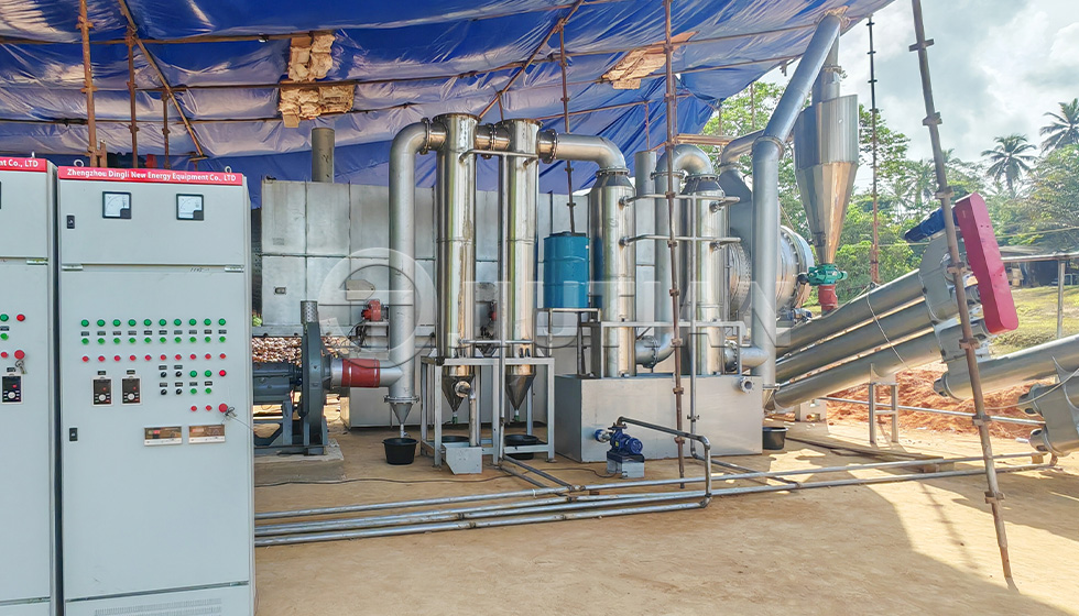 Philippines Horizontal Coconut Shell Carbonization Furnace